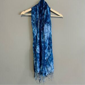 Tie Dye Blue Oversized Scarf